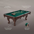 8.3 Ft. Pool Table with Billiard Ball and Cue Stick Set