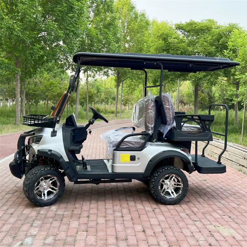 2025 Fast 45KM/H Lithium Battery 2 4 Seats Electric Club Golf Buggy 72V City Golf Scooter Golf Carts 2+2 Seater Golf Cart