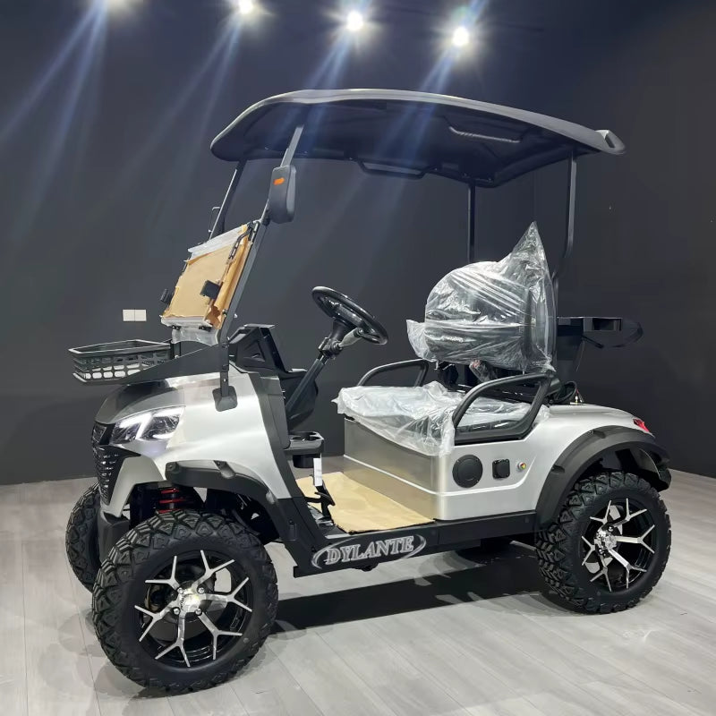 2025 Fast 45KM/H Lithium Battery 2 4 Seats Electric Club Golf Buggy 72V City Golf Scooter Golf Carts 2+2 Seater Golf Cart