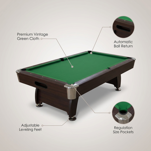 Pool Table 8 Feet Full Optional – Vintage Green — Lifestyle