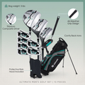 Ultimate Men'S Golf Complete Set with Rain Hood, 13 Pieces, Green