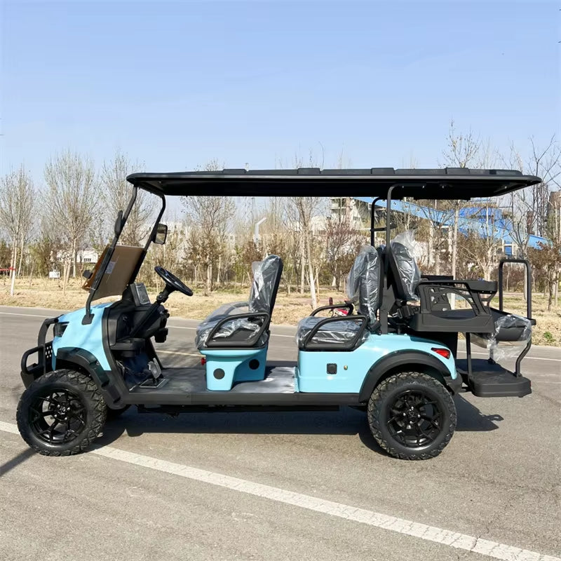 2025 Fast 45KM/H Lithium Battery 2 4 Seats Electric Club Golf Buggy 72V City Golf Scooter Golf Carts 2+2 Seater Golf Cart