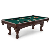 8.3 Ft. Pool Table with Billiard Ball and Cue Stick Set — Studio Shot