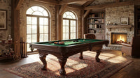 8.3 Ft. Pool Table with Billiard Ball and Cue Stick Set — Lifestyle